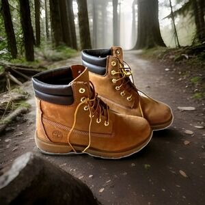 Timberland Boots Women8 Men 6.5 Premium 6" Wheat Nubuck Waterproof 10361 #1401